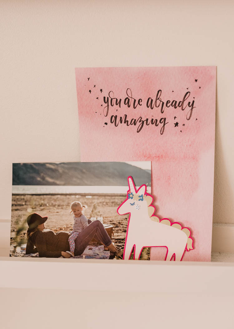 such a good reminder for little girls- hand lettered quote