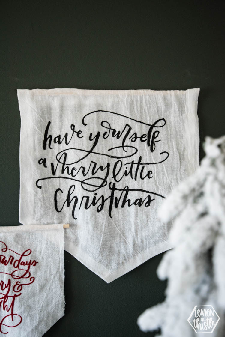 Holiday DIY Pennants- two ways to make them