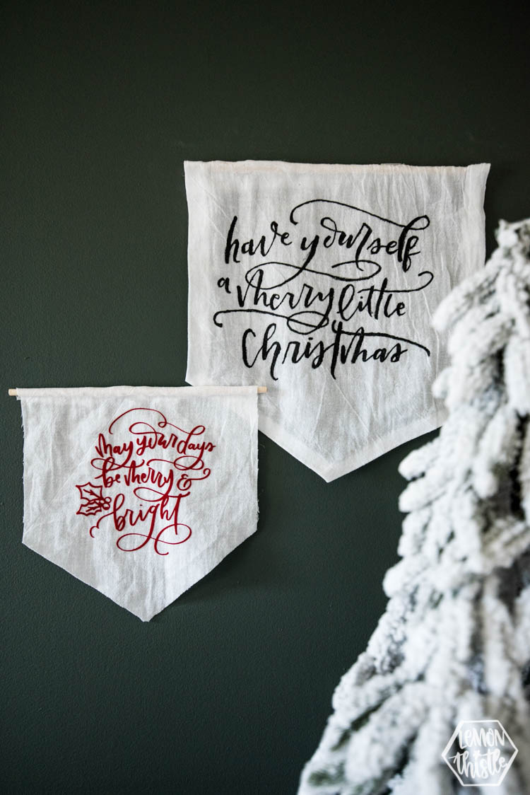 Holiday DIY Pennants- two ways to make them
