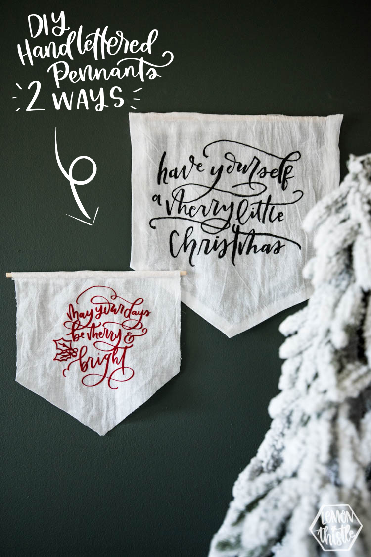 Holiday DIY Pennants- two ways to make them