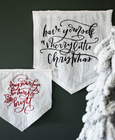 Holiday DIY Pennants- two ways to make them