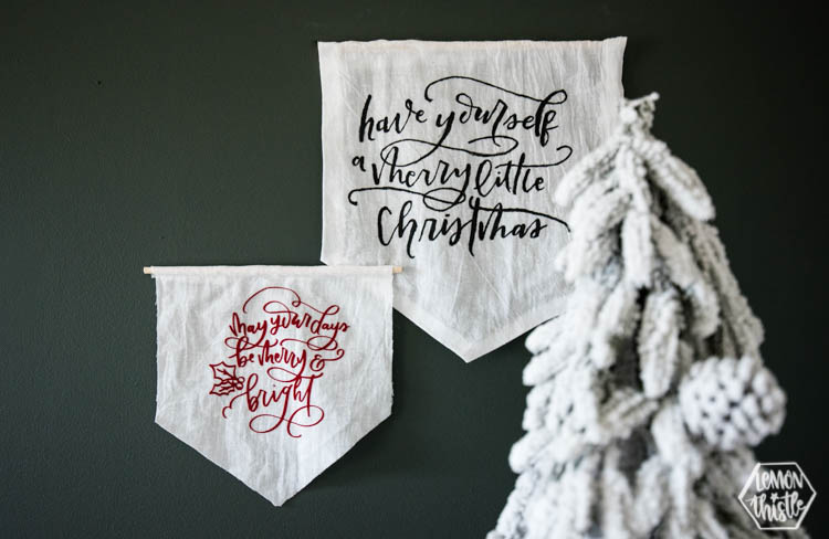 Holiday DIY Pennants- two ways to make them
