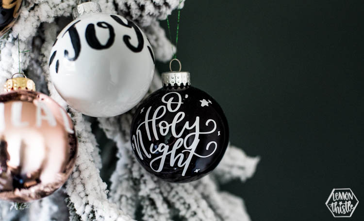 DIY Handlettered Ornaments- 3 ways to make them