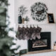 Such a pretty holiday mantel -modern and neutral