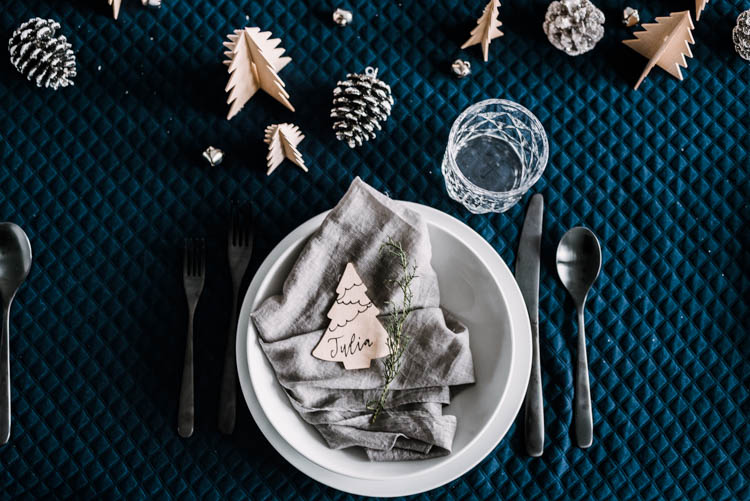 DIY Forest Tablescape with Wooden 3d trees