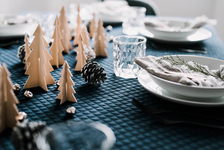 DIY Forest Tablescape with Wooden 3d trees