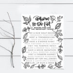Autumn To Do List Free Printable