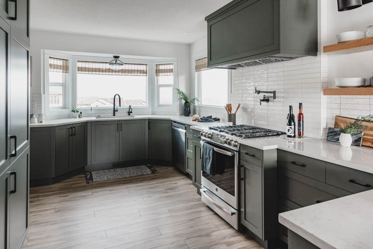 Love the light wood flooring in this kitchen remodel