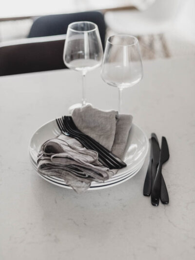 Beautiful soft veining in this quartz countertop