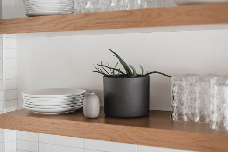 Practical kitchen shelf styling!