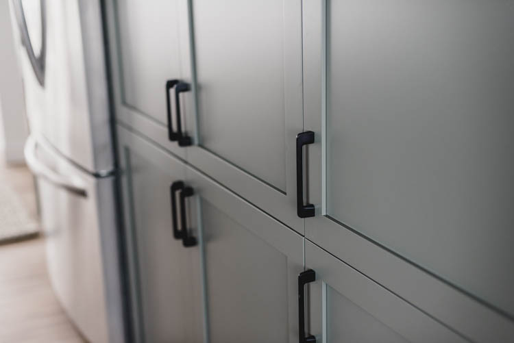 North Dalston Matte Black Cabinet pulls... love how sleek these are!