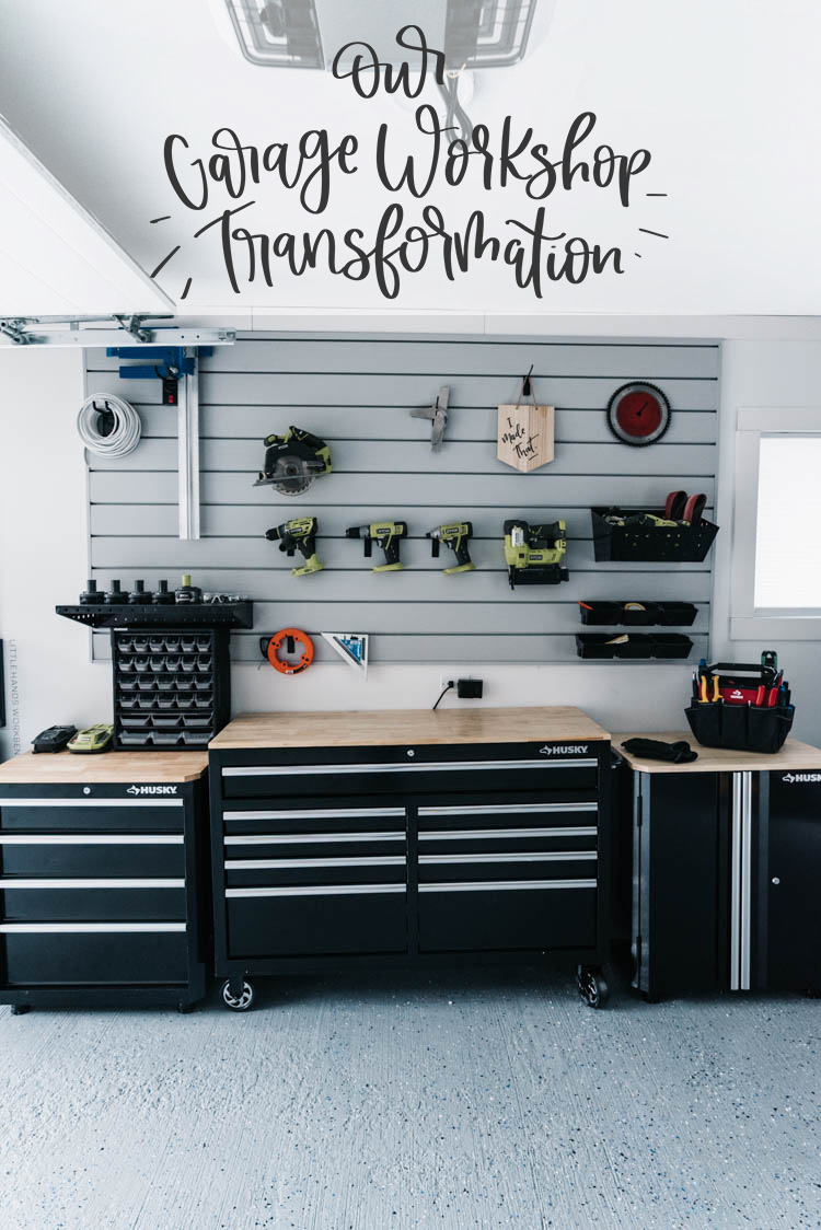 Garage Workshop Transformation - before and after + details