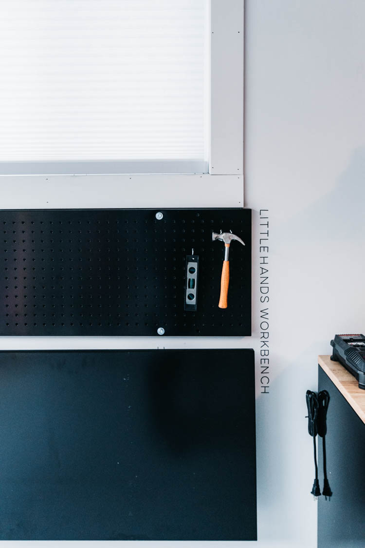 Love this decal for a little kids work bench in the garage!