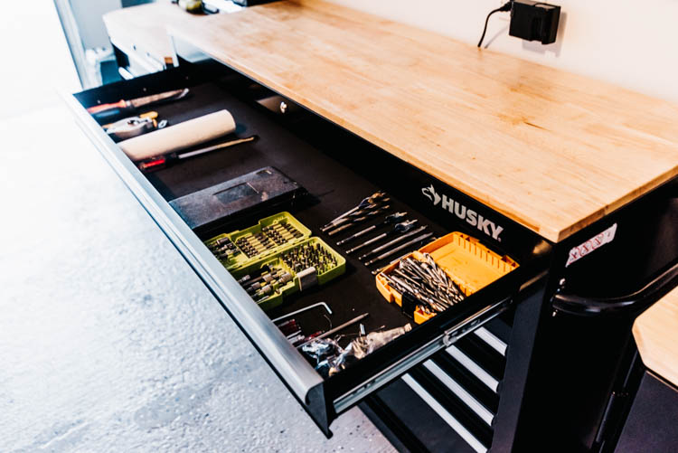 Work Bench Storage- perfect for tool organization