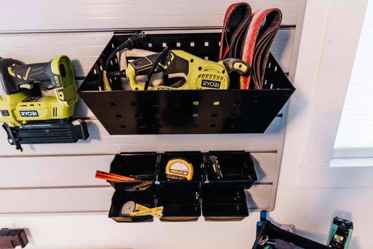 Track Wall for Tool Storage in garage
