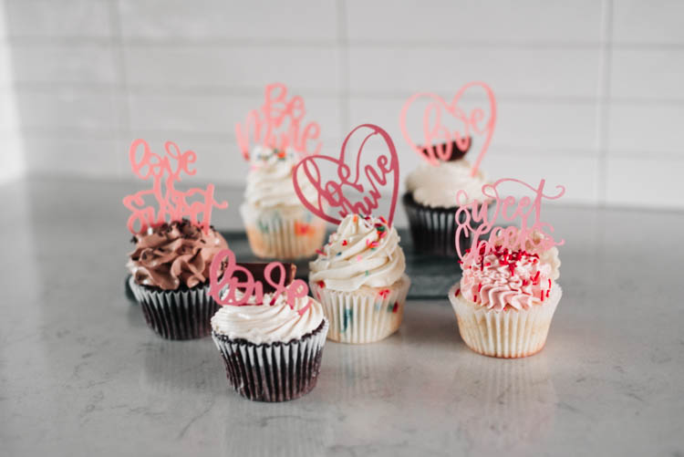 Hand lettered cupcake toppers (SVG Cut Files)