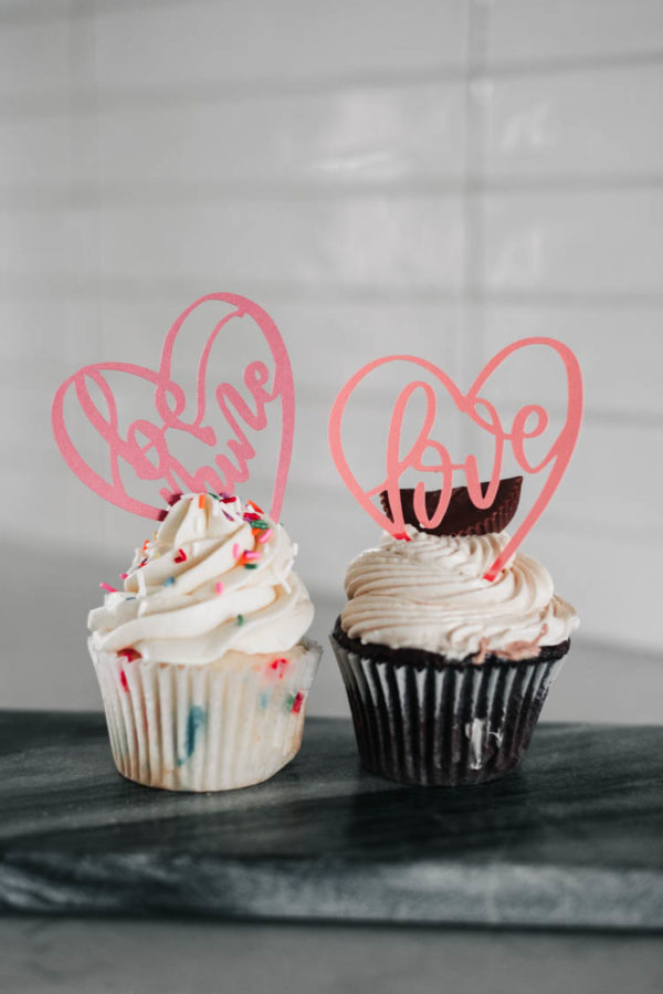 Love Notes Hand Lettered SVG Bundle (perfect for cupcake toppers) - Image 5