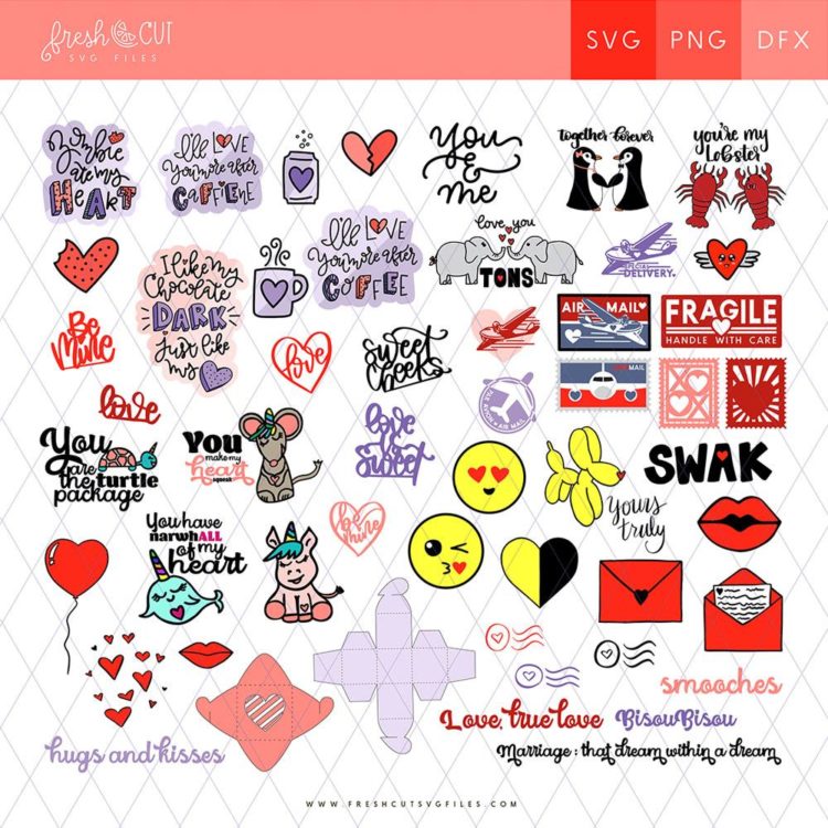 Love Notes Cut File Bundle- such gorgeous SVGs!