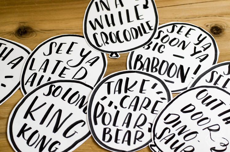 Supplies for simple going away party decor