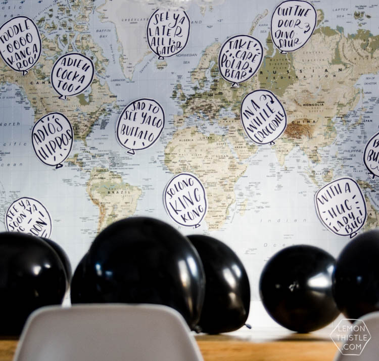 going away party decor idea