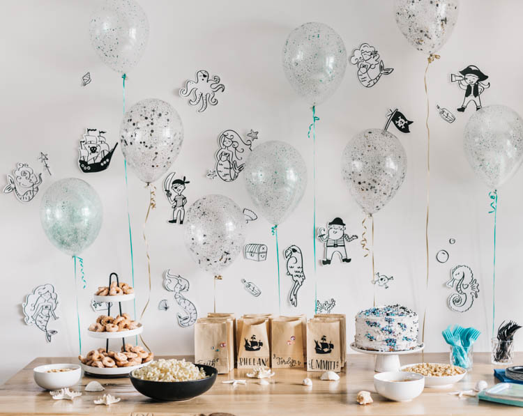 Pirate and Mermaid Birthday Party for twins