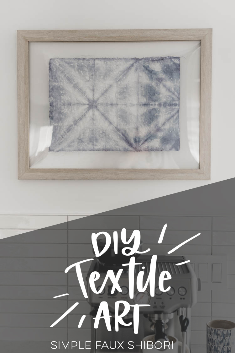 DIY Textile art- simple faux shibori tutorial