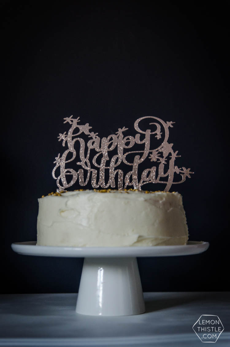 Happy Birthday Cake Topper (free cut file) - Lemon Thistle