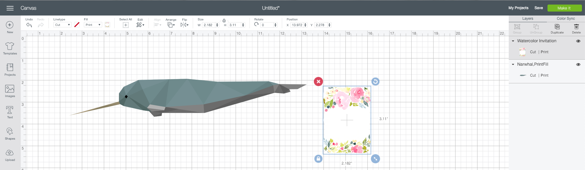 How to use the print then cut feature in cricut design space