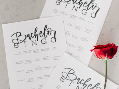 Free Printable Bachelor Bingo! 8 versions