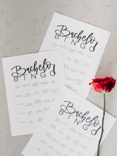 Free Printable Bachelor Bingo! 8 versions