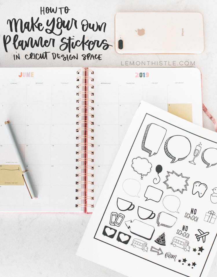 Verwonderlijk DIY Planner Stickers with Cricut - Lemon Thistle IC-25