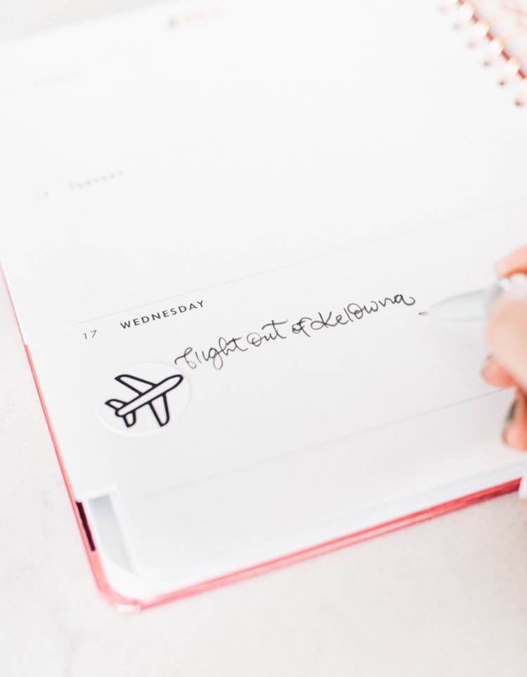 how to design and make your own planner stickers- airplane sticker in planer