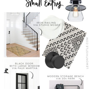 Modern + Functional Small Entry Design Board
