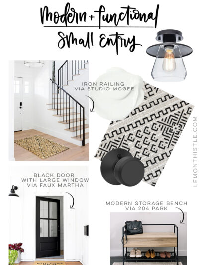 Modern + Functional Small Entry Design Board