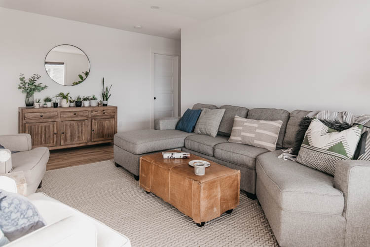 Minimal spring home tour with boho family friendly style