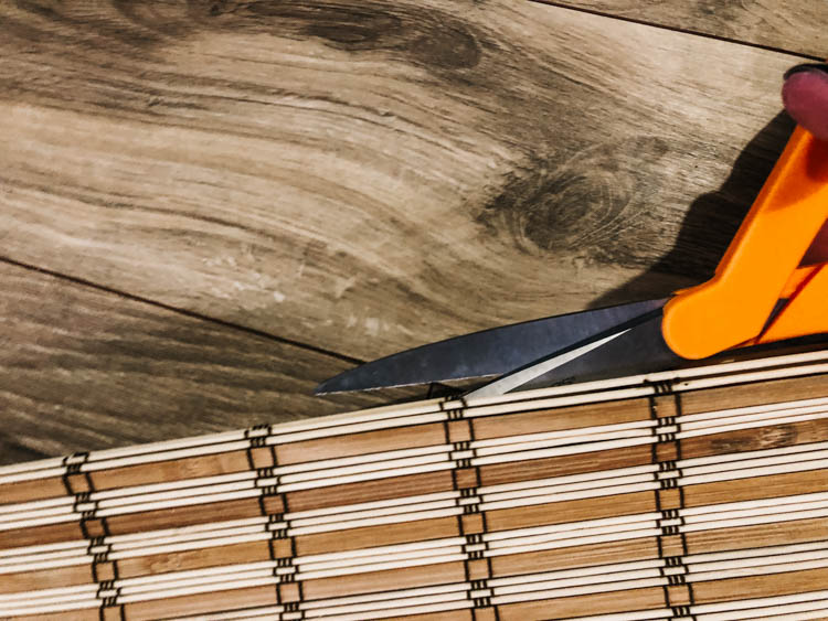 Cut the wood shade in half