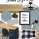 Blue Nordic Boys Bedroom design with industrial touches