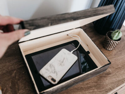 DIY Charging box for phone and ipad... you would never know!