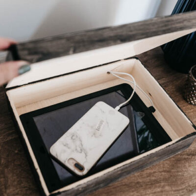 DIY Charging box for phone and ipad... you would never know!