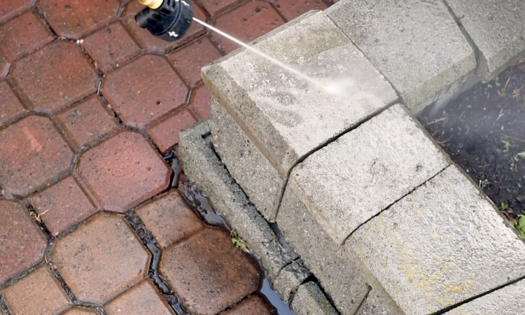 Pressure washer alternative- cleaning raised garden beds