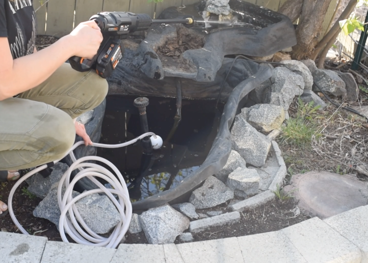 Easy way to empty out a pond