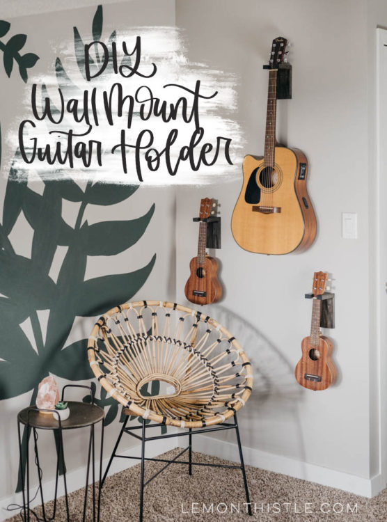 DIY Wall Mount Guitar Holder - Lemon Thistle