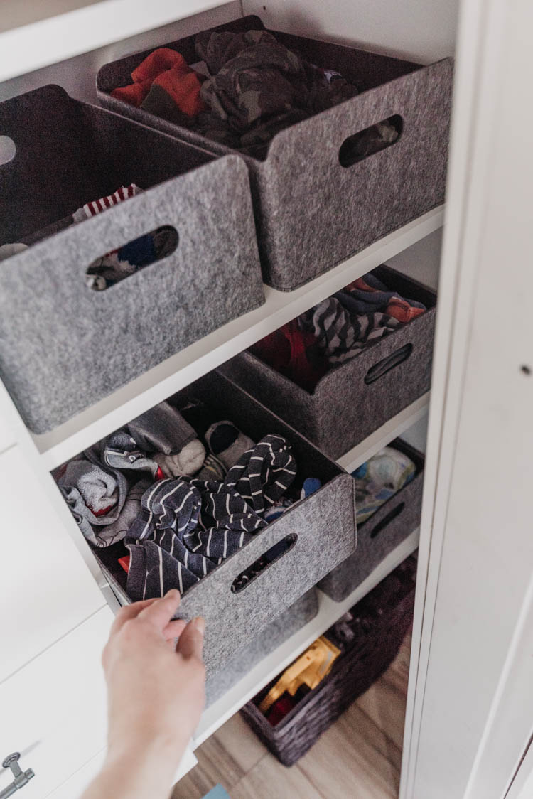 How to pick baskets for kids closet- to make the most of your space
