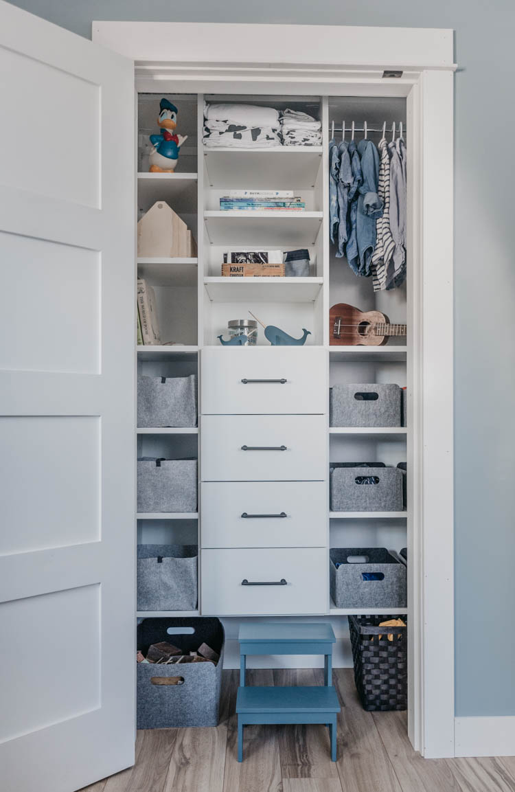 kids closet shelves