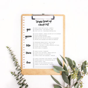 Free Printable Spring Clean Checklist for the exterior