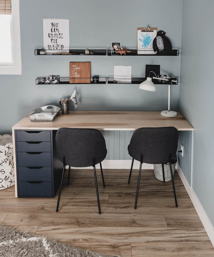Plywood DIY Double Desk IKEA Hack! Lemon Thistle