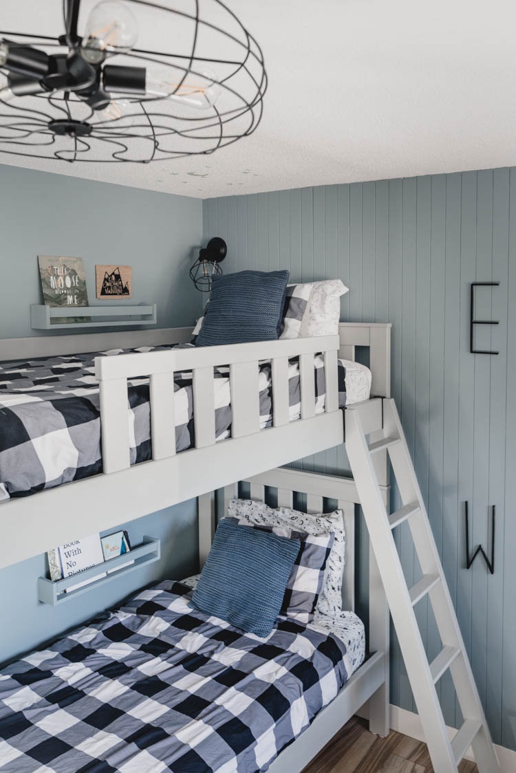 Buffalo Check Bedding for a Nordic Bedroom for three boys