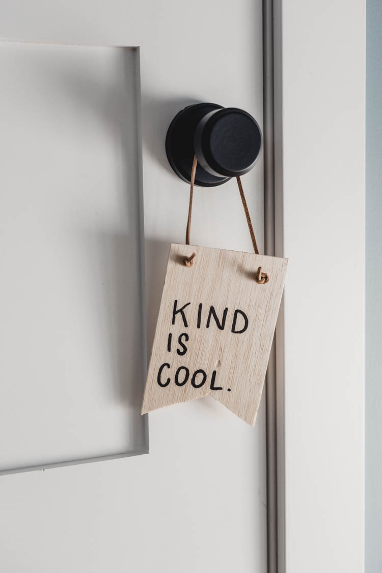 Kind is Cool - DIY Wooden Pennant for kids room
