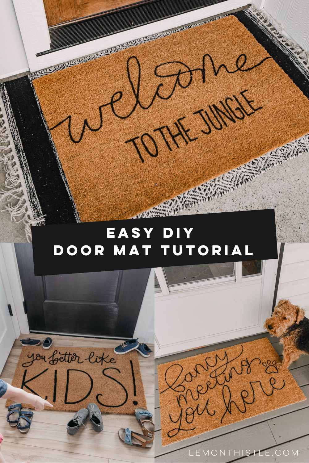 Easy DIY Door Mat tutorial