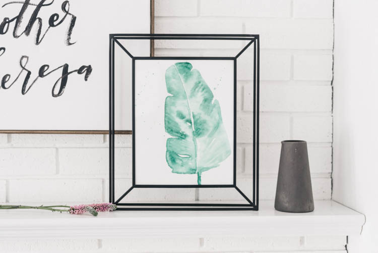 Simple Watercolor leaves tutorial- love how modern and easy this art is!